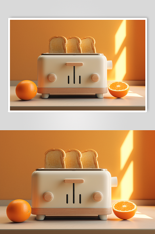 AI数字艺术高清烤面包机家用电器摄影图片
