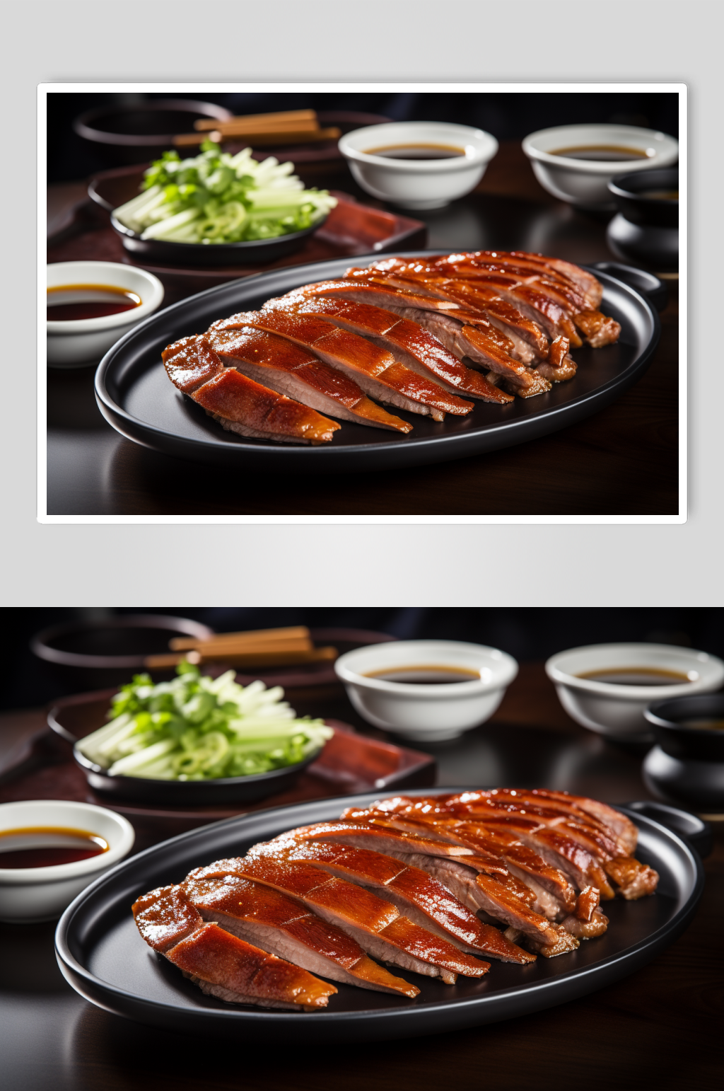 AI数字艺术美味北京烤鸭鸭子美食摄影图素材