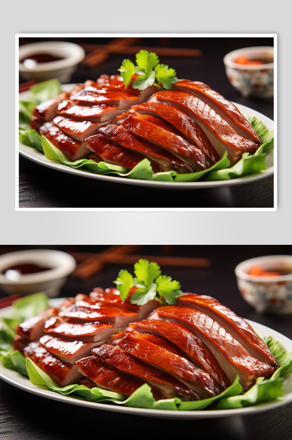 AI数字艺术美味北京烤鸭鸭子美食摄影图素材