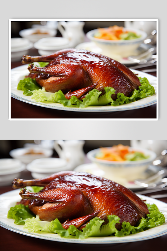 AI数字艺术美味北京烤鸭鸭子美食摄影图