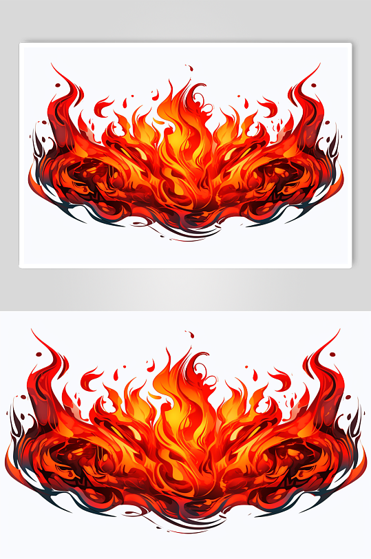AI数字艺术卡通火焰火花火苗火元素-众图网