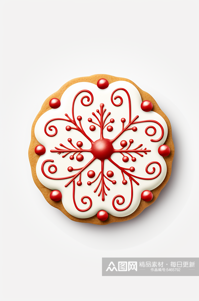AI数字艺术圣诞节可爱装饰元素姜饼图片素材