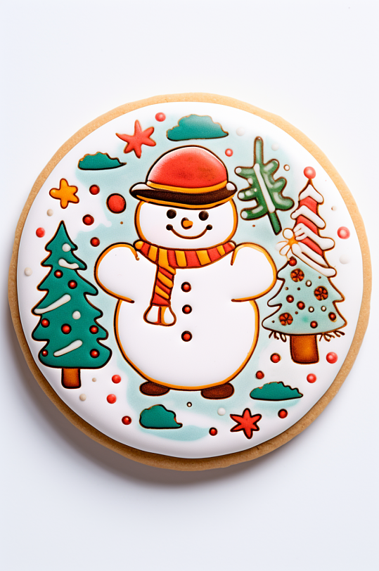 AI数字艺术圣诞节可爱装饰元素姜饼图片