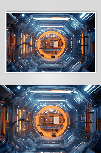 AI数字艺术C4D科幻科技空间背景图