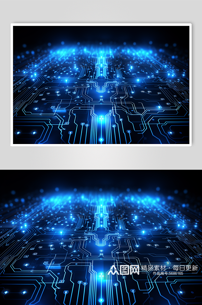 AI数字艺术科技互联网数据芯片背景图素材