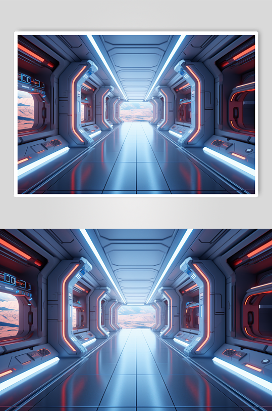 AI数字艺术C4D科幻科技空间背景图-众图网