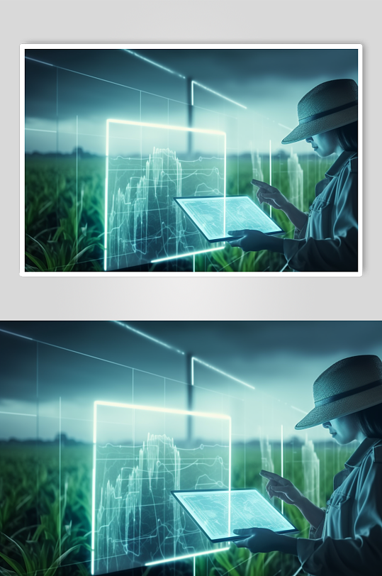 AI数字艺术高清科幻科技农业农民摄影图片