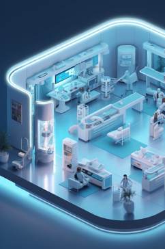 AI数字艺术创意医疗保健治疗中心场景模型