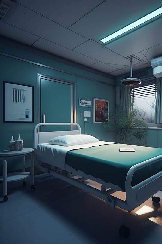 AI数字艺术原创医疗保健治疗中心场景模型-众图网