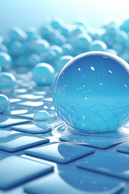 AI数字艺术创意医疗生物科技保健治疗中心场景模型-众图网