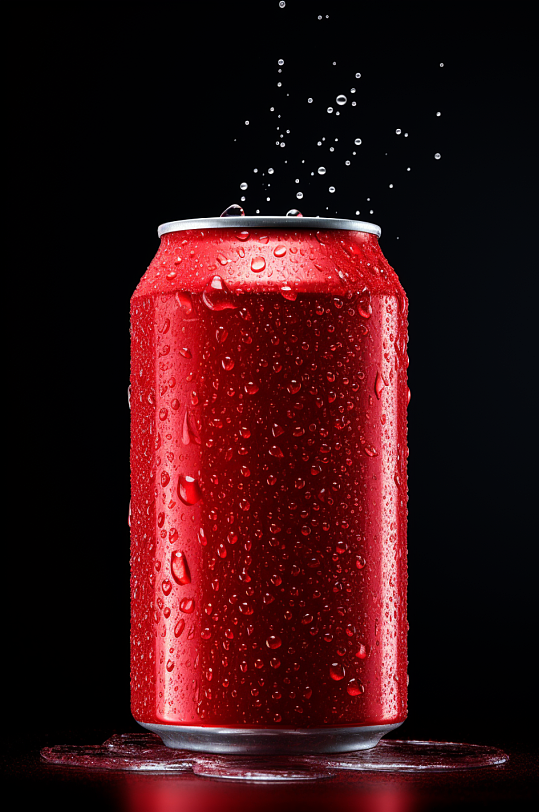 AI数字艺术可乐碳酸饮料摄影图