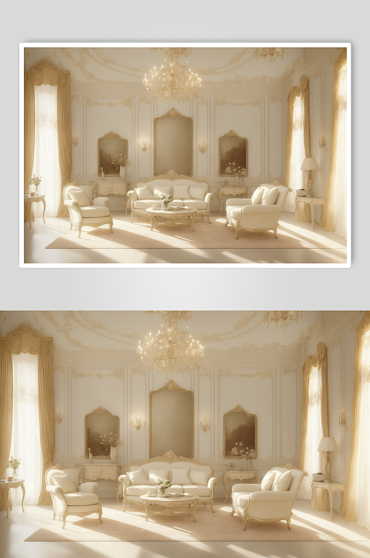 AI数字艺术家装客厅装修简约设计图摄影图
