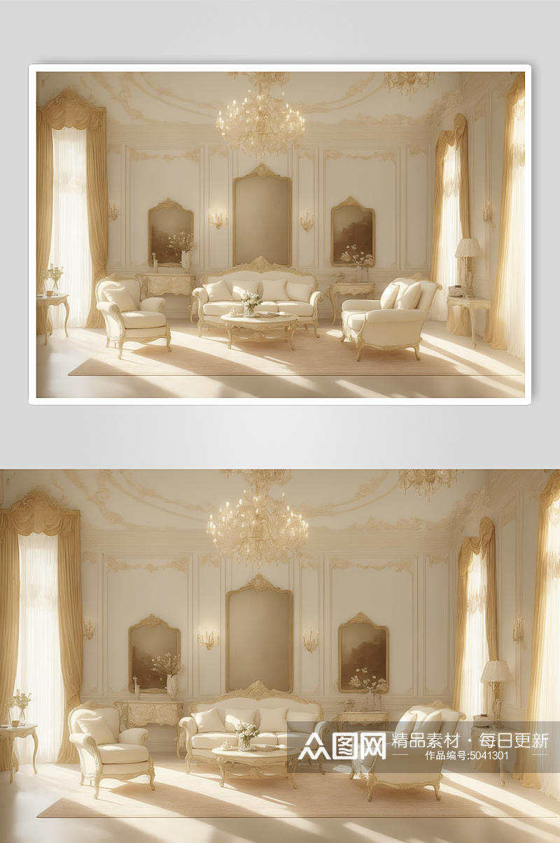 AI数字艺术家装客厅装修简约设计图摄影图素材