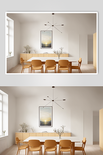 AI数字艺术家装客厅装修小众设计图摄影图