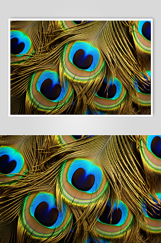 AI数字艺术孔雀羽毛纹理图片