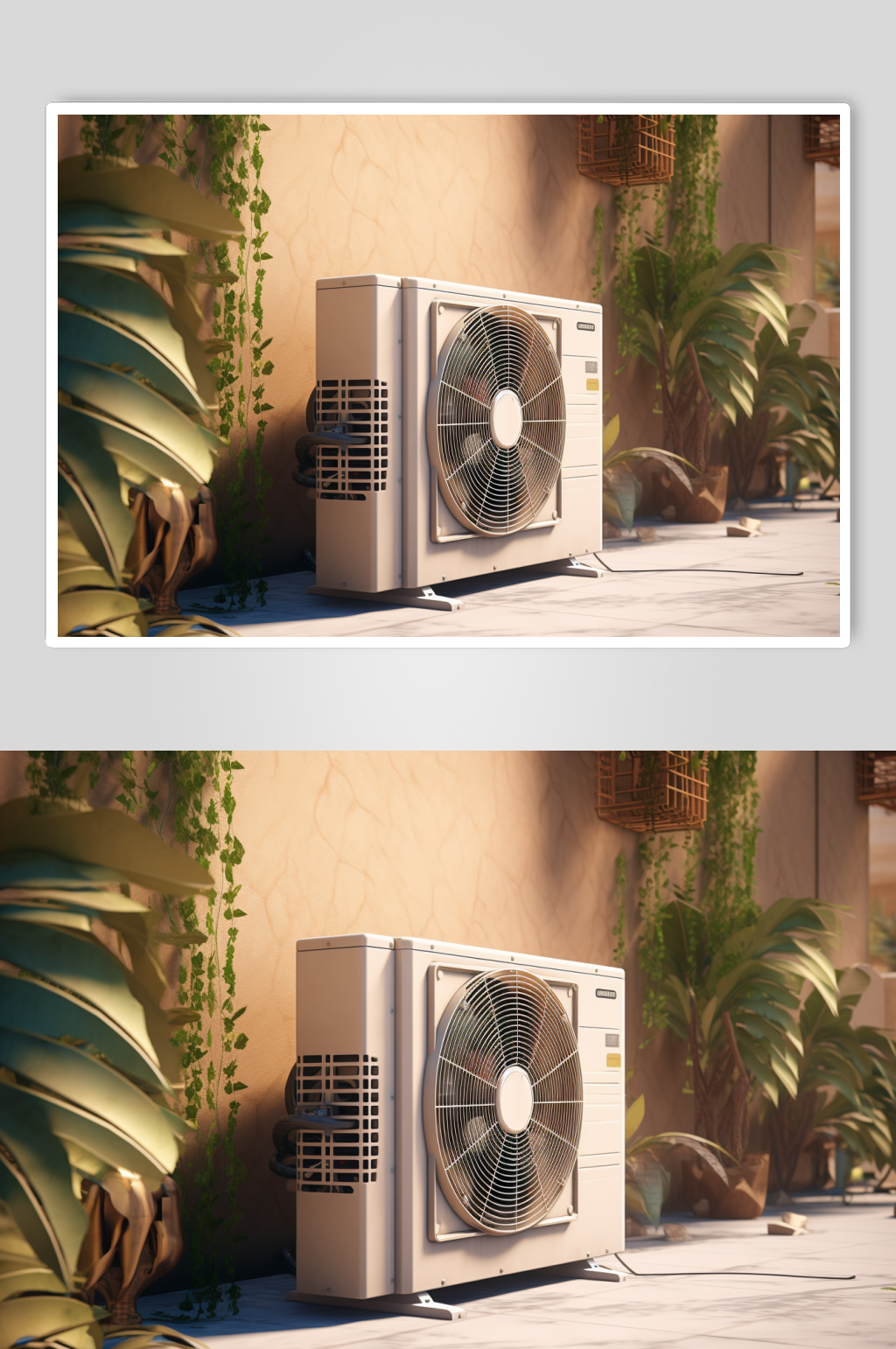 AI數(shù)字藝術(shù)簡約空調(diào)家用電器攝影圖片素材