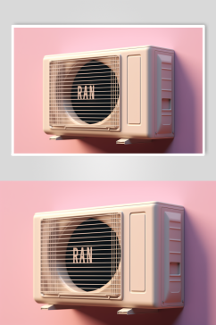 AI数字艺术简约空调家用电器摄影图片