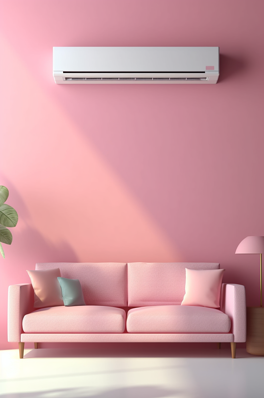 AI数字艺术清新空调家用电器摄影图片