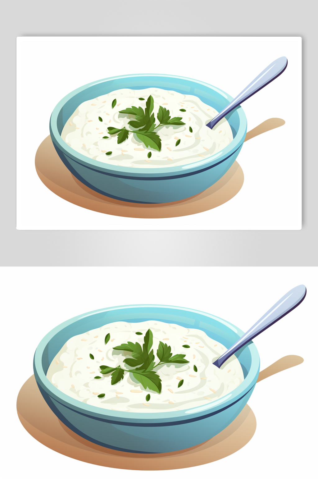 AI数字艺术传统节日腊八粥手绘美食插画素材