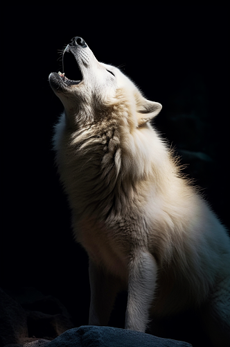 AI数字艺术狼动物企业文化精神摄影图片