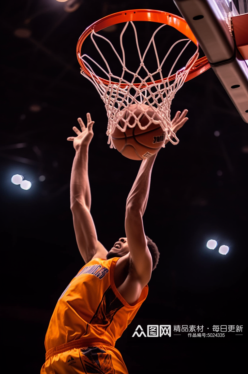 AI数字艺术篮球摄影图片素材