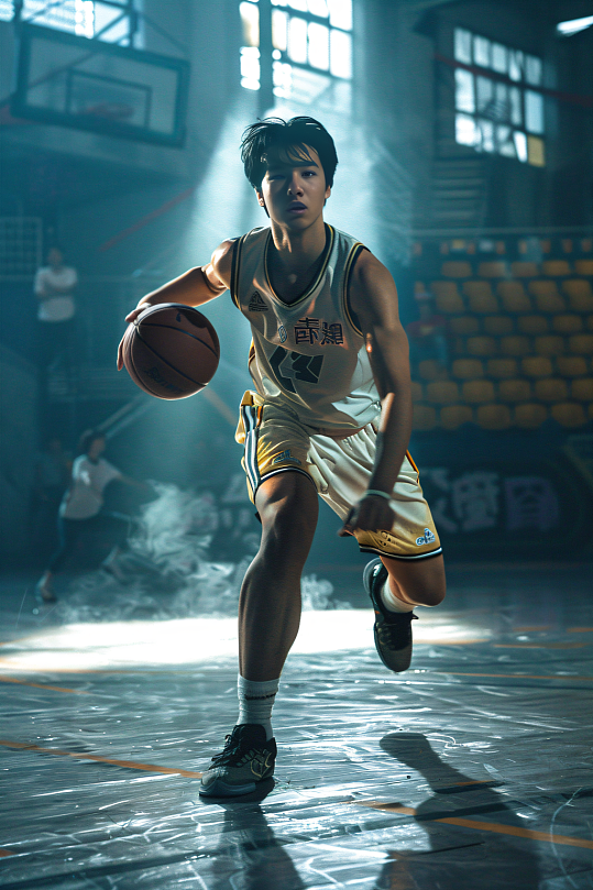 AI数字艺术篮球图片人物肖像摄影图