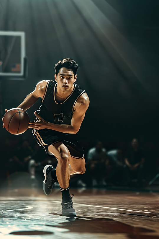 AI数字艺术篮球图片人物肖像摄影图