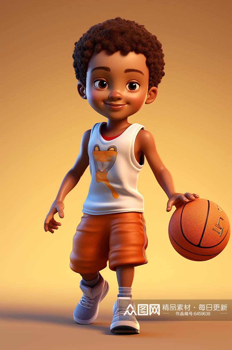 AI数字艺术篮球运动体育3D模型图素材