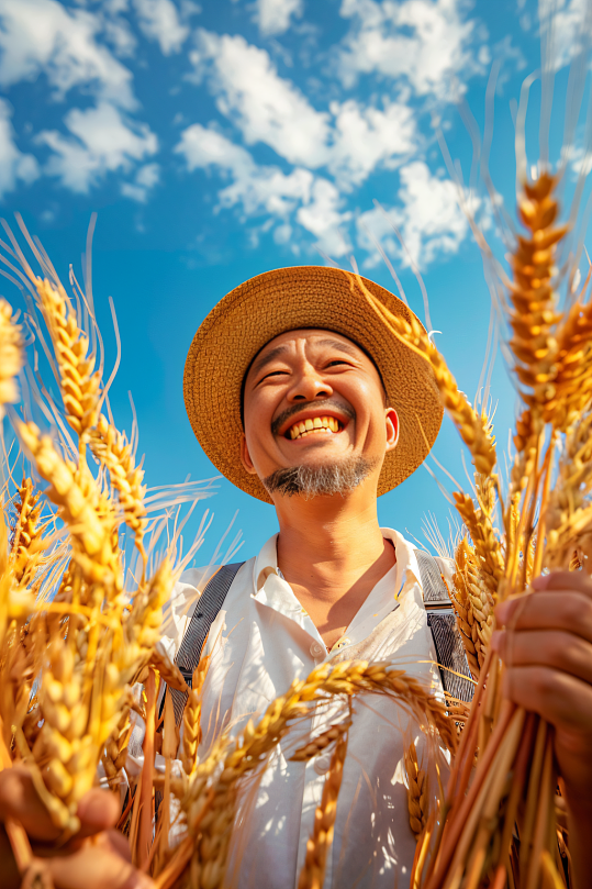 AI数字艺术劳动节农民肖像人物摄影图-众图网