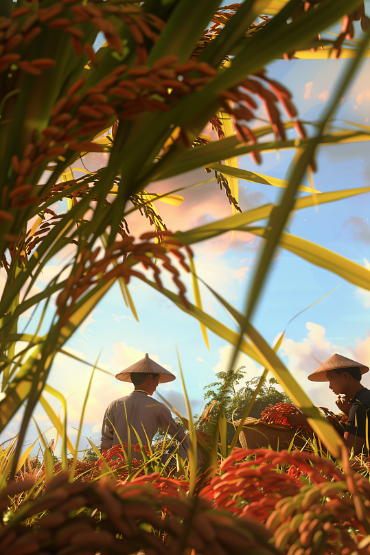 AI数字艺术劳动节农民肖像人物摄影图-众图网