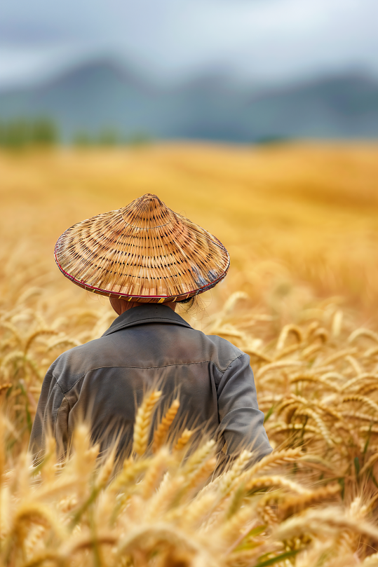 AI数字艺术劳动节农民肖像人物摄影图-众图网