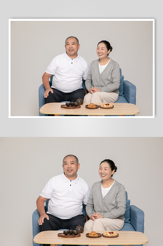 喝茶秋季居家养生老年人人物摄影图片-众图网