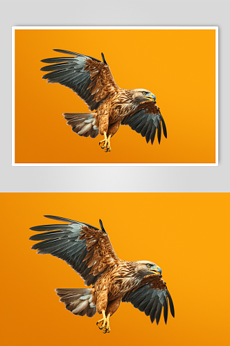 AI数字艺术清晰老鹰动物鸟飞翔摄影图片