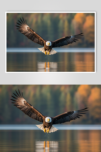 AI数字艺术清晰老鹰动物鸟飞翔摄影图片
