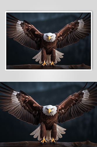 AI数字艺术超清老鹰动物鸟飞翔摄影图片