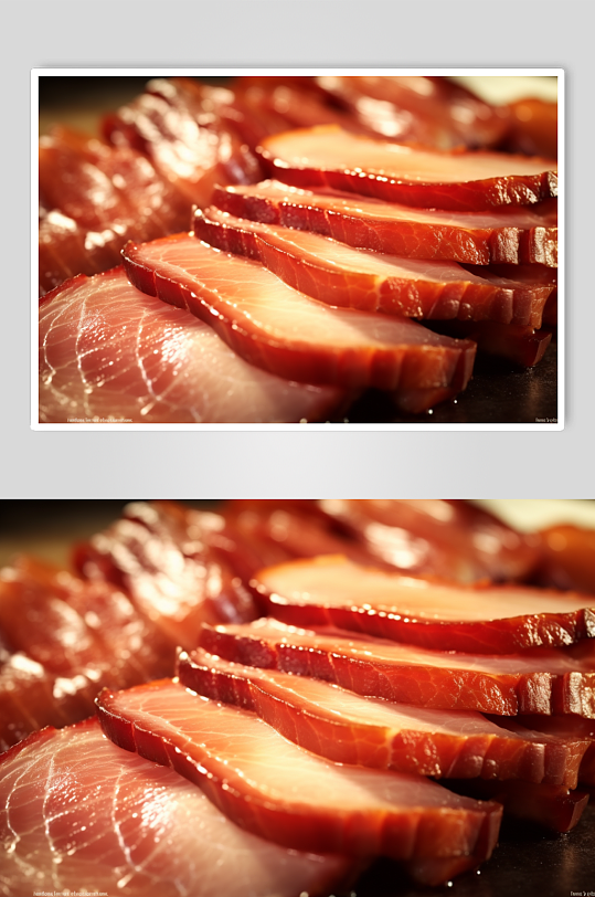 AI数字艺术传统风味腊肉美食摄影图