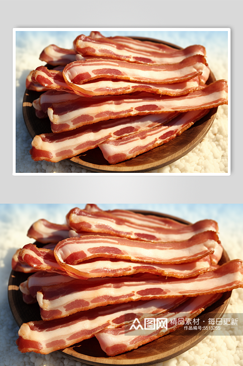 AI数字艺术传统风味腊肉美食摄影图素材