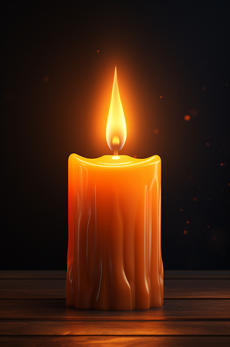 AI数字艺术燃烧的蜡烛缅怀悼念摄影图