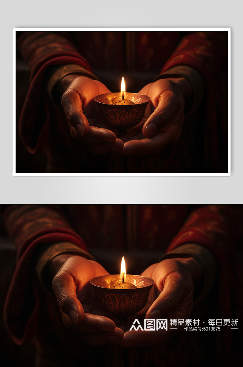 AI数字艺术燃烧的蜡烛缅怀悼念摄影图素材