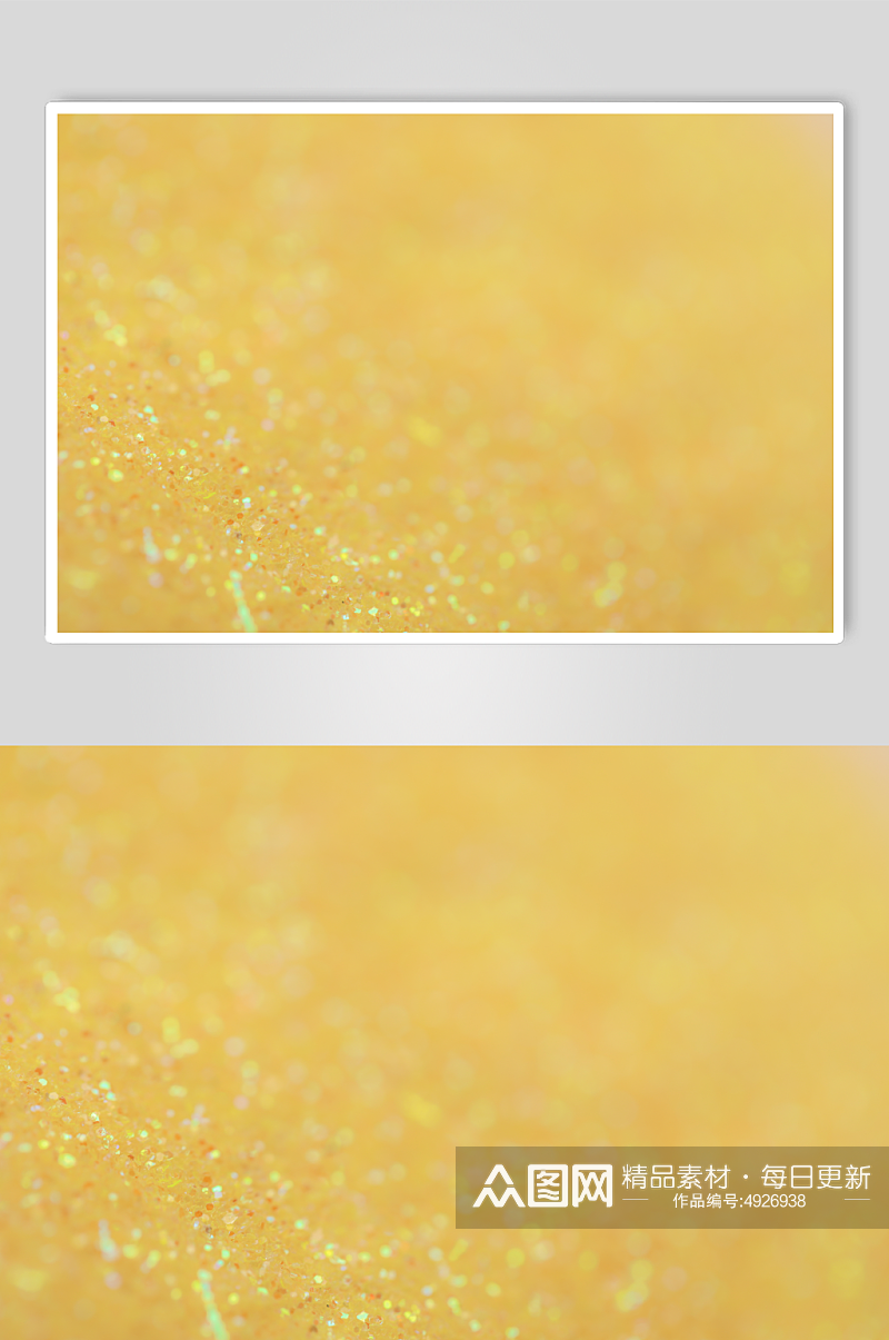 黄色闪粉亮片质感纹理背景摄影图片素材