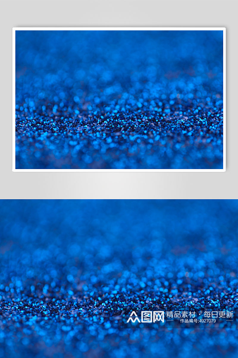 蓝色闪粉亮片质感纹理背景摄影图片素材