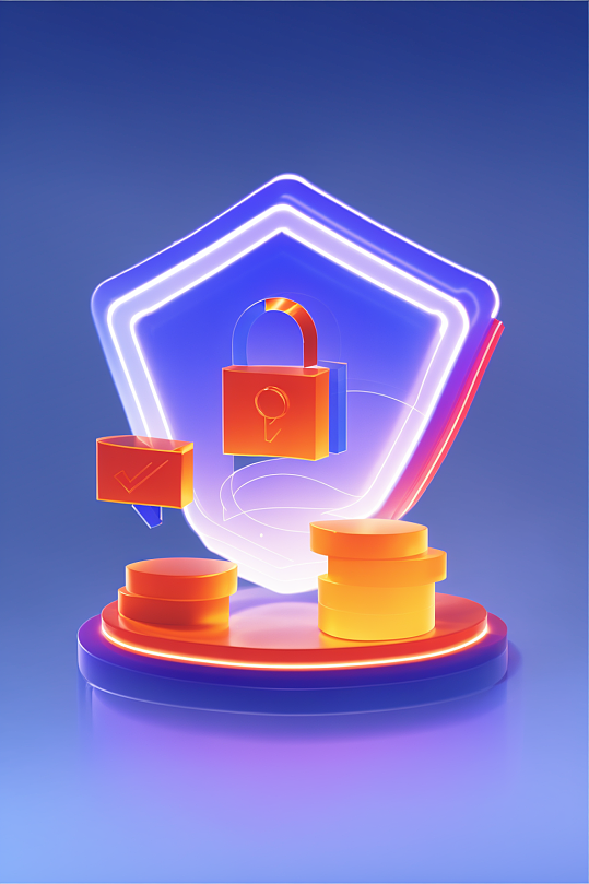 AI數(shù)字藝術(shù)3D理財(cái)金融可視化圖標(biāo)元素