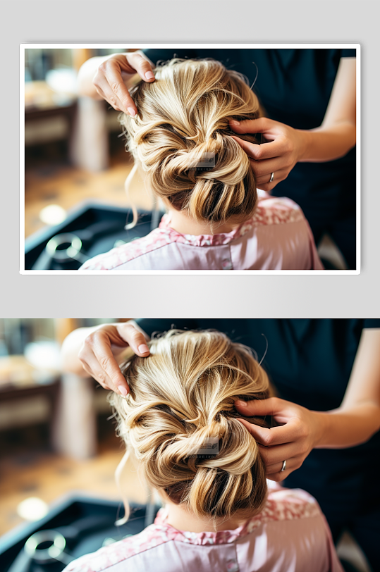 AI数字艺术理发美发摄影图片