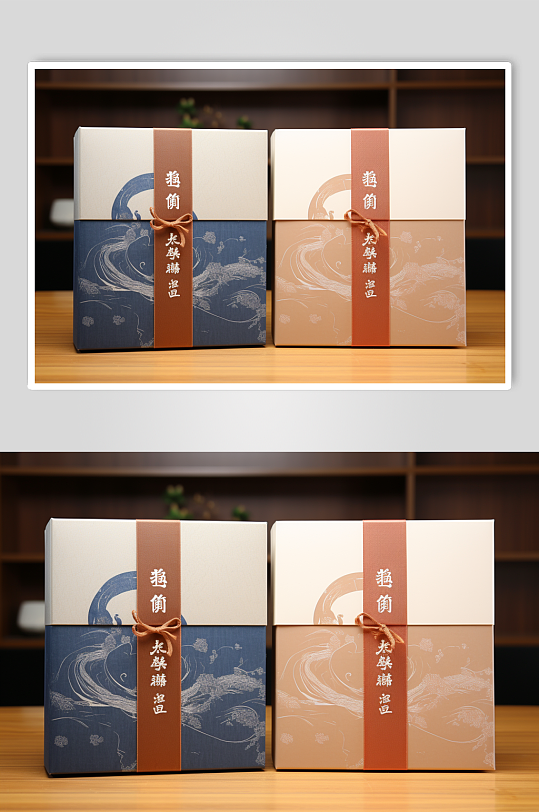 AI数字艺术礼盒包装盒样机模型-众图网