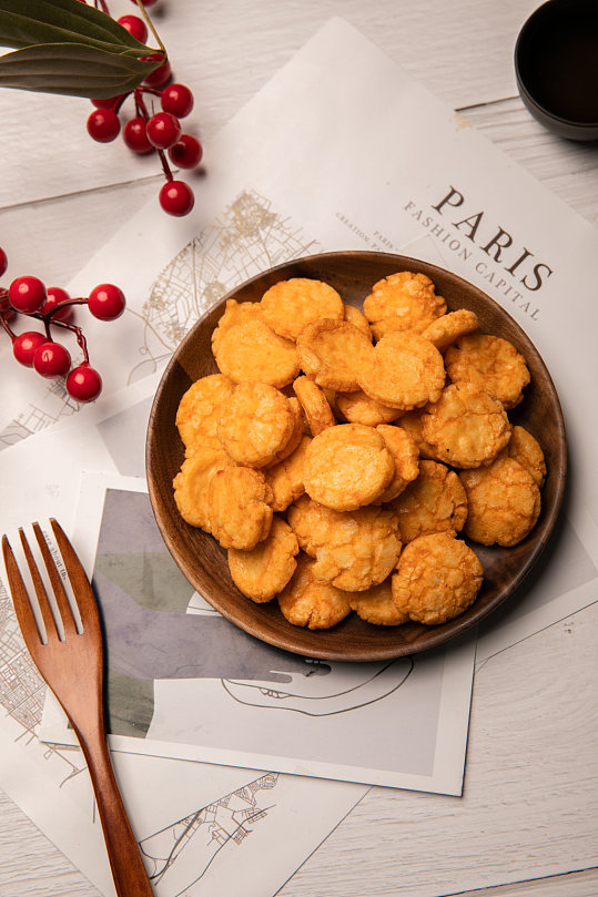 酥脆饼干零食摄影图片-众图网