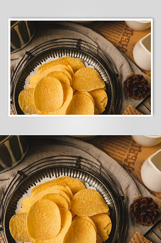 薯片休闲食品零食美食摄影图
