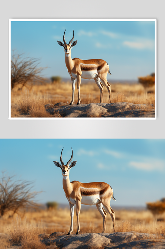 AI数字羚羊动物摄影图