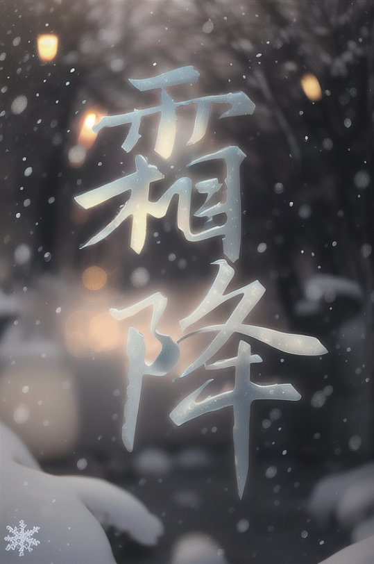 AI数字艺术水墨二十四节气立体艺术字模型