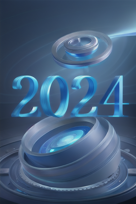 AI数字艺术2024元旦新年艺术字字体设计模型