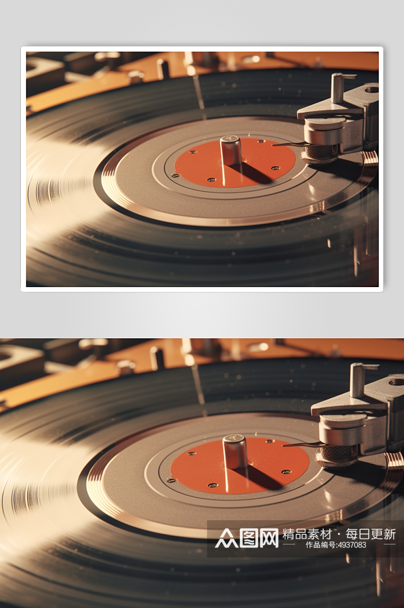 AI数字艺术高清留声机唱片机摄影图片素材